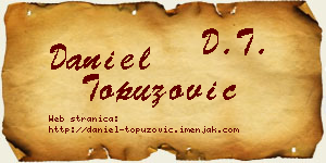 Daniel Topuzović vizit kartica